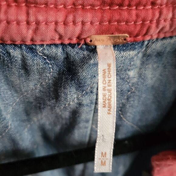 FREE PEOPLE reversible BELARIO QUILTED COTTON FALL ZIP JACKET COAT MEDIUM M L XL - Picture 12 of 14